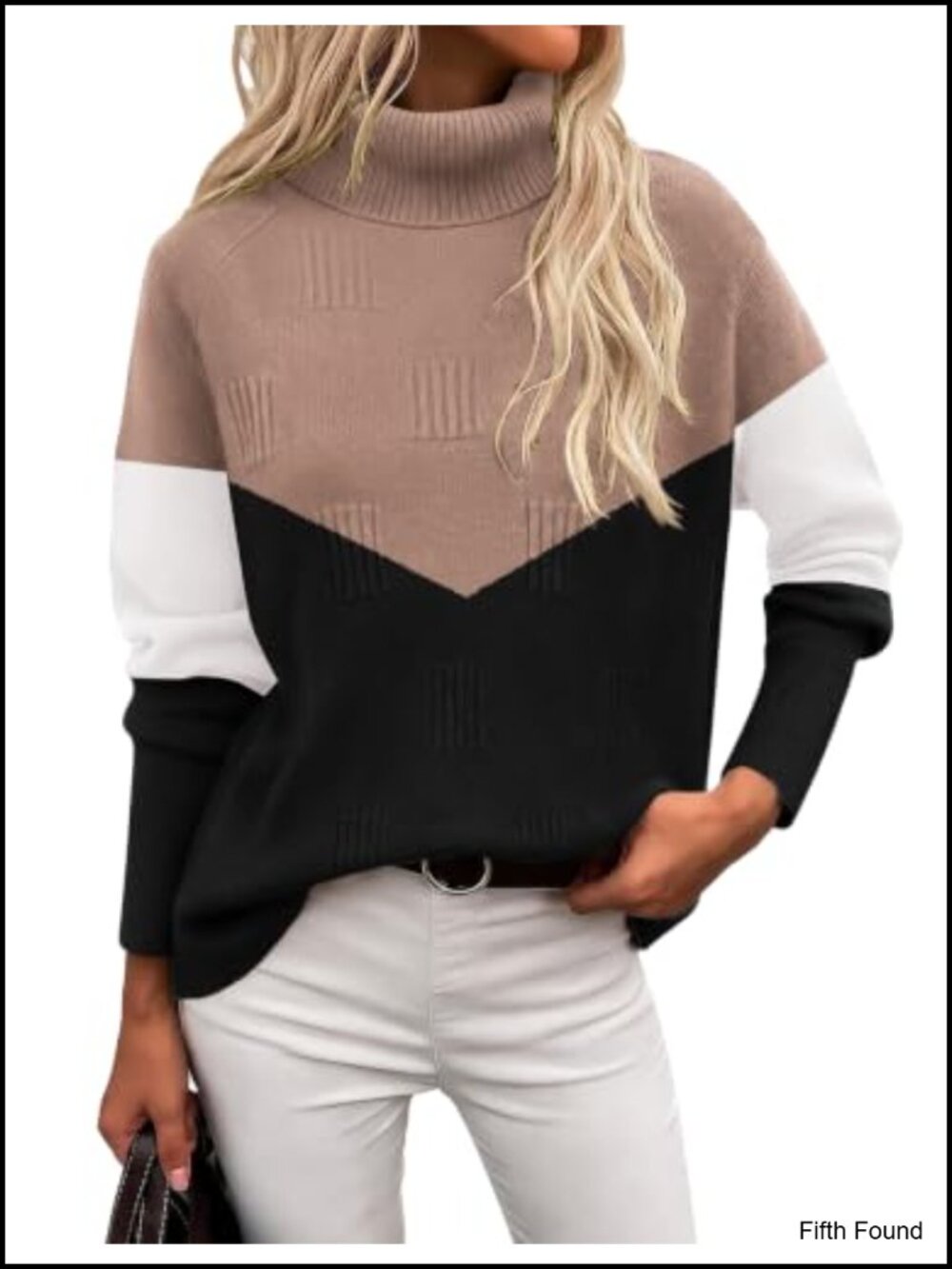 Viscose Nylon Polyester Turtleneck Pullover Sweater